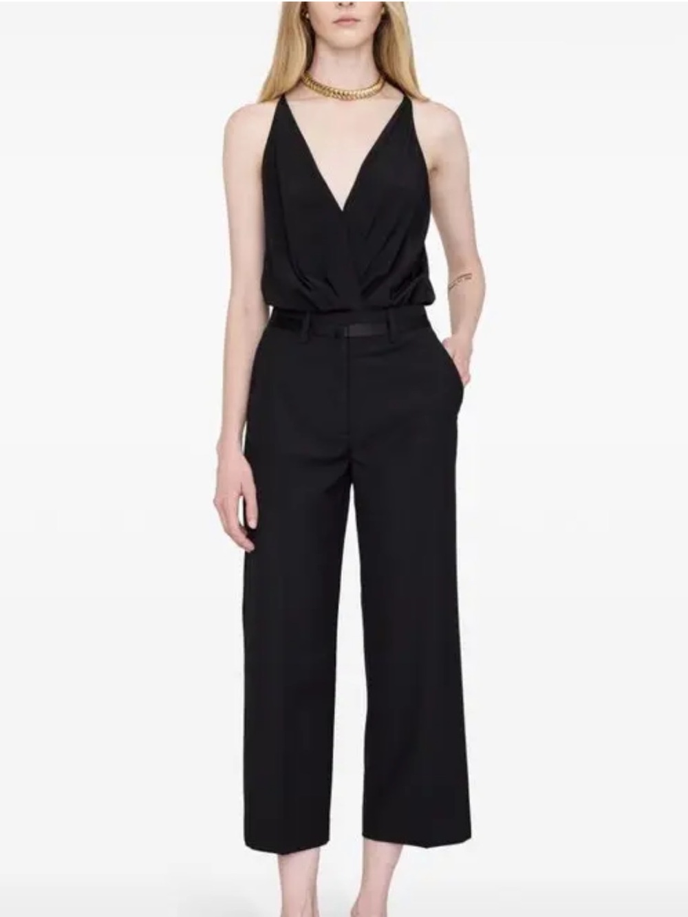 Anine Bing Louisa Tailored Trouser in Black - Picture 3 of 7
